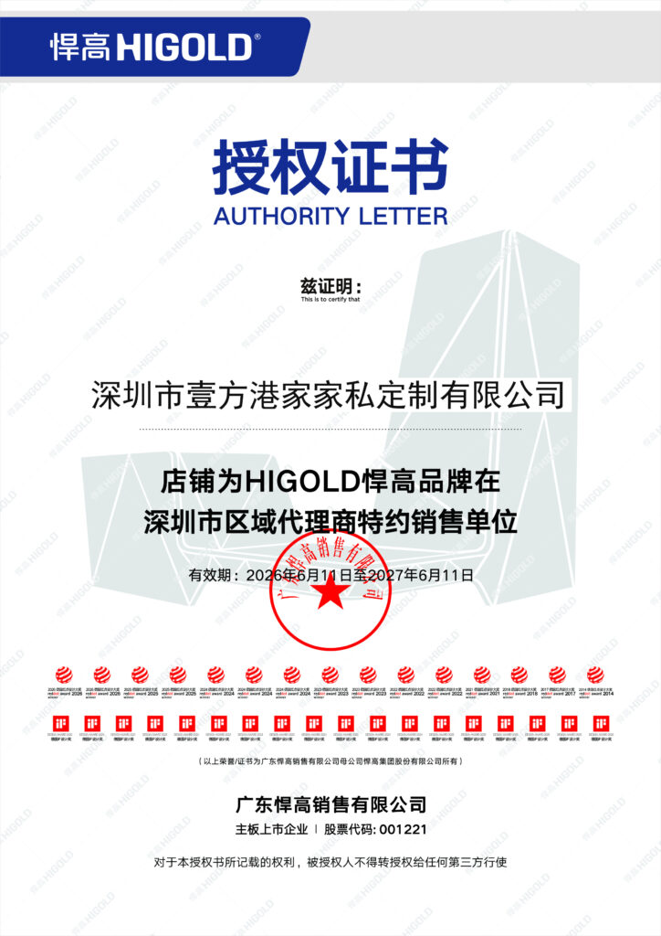 悍高 HIGOLD 授權書